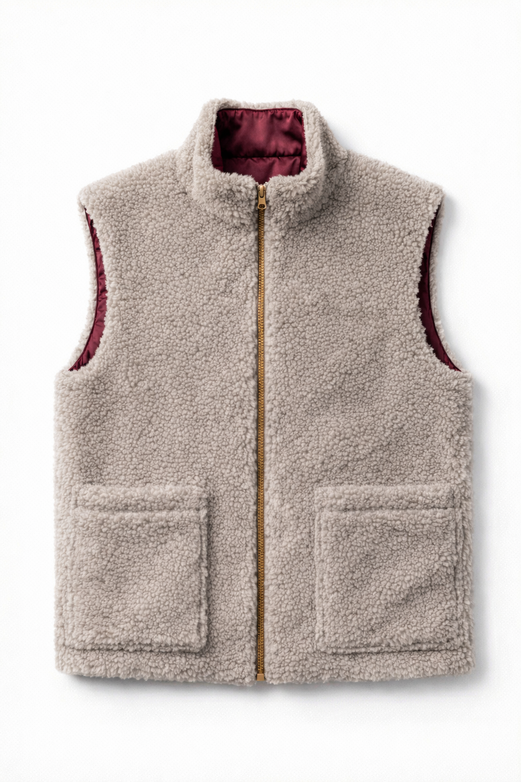 Woolen Unisex Vest - Beige