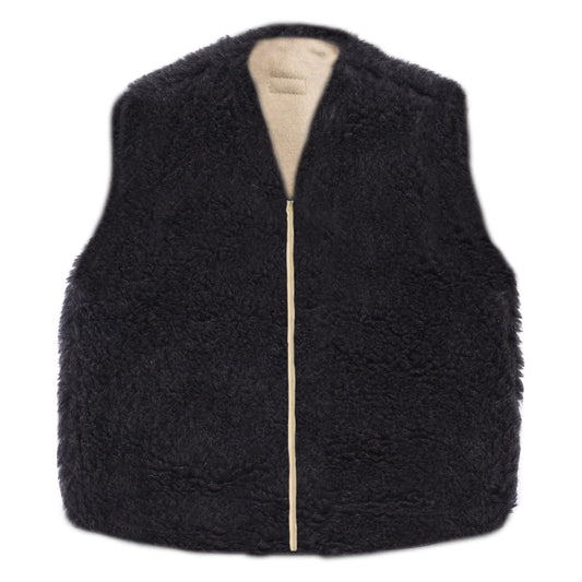 Baby/Kid Virgin Wool Vest Charcoal