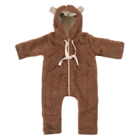 Baby/Kid Brown Virgin Wool Overall