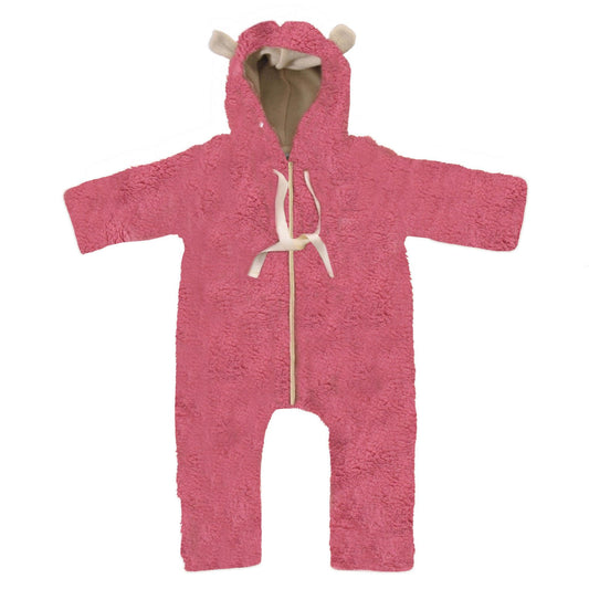 Baby/Kinder-Overall aus Schurwolle - Rosa