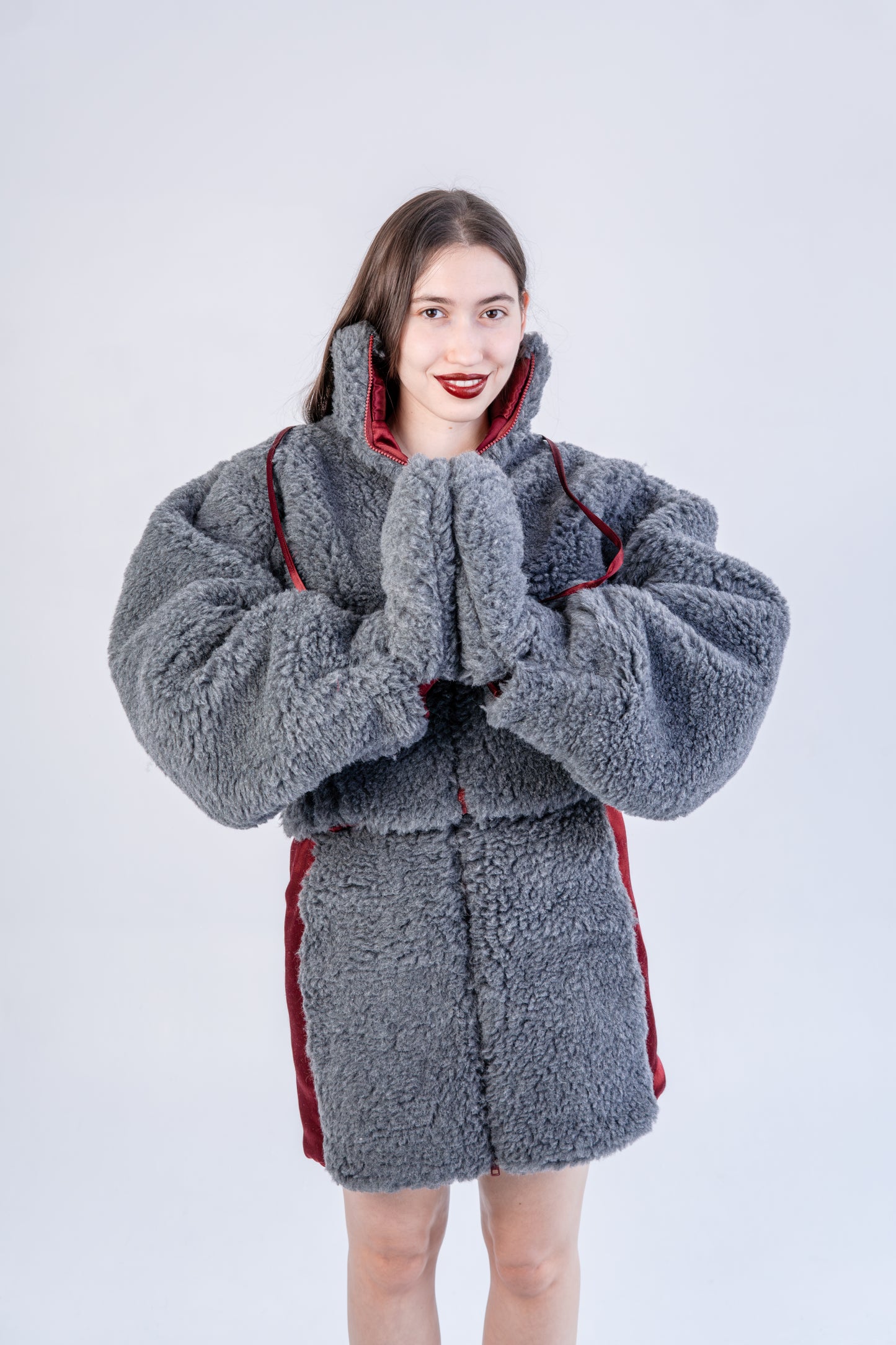 Adult Natural Wool Mittens / Gloves Beige