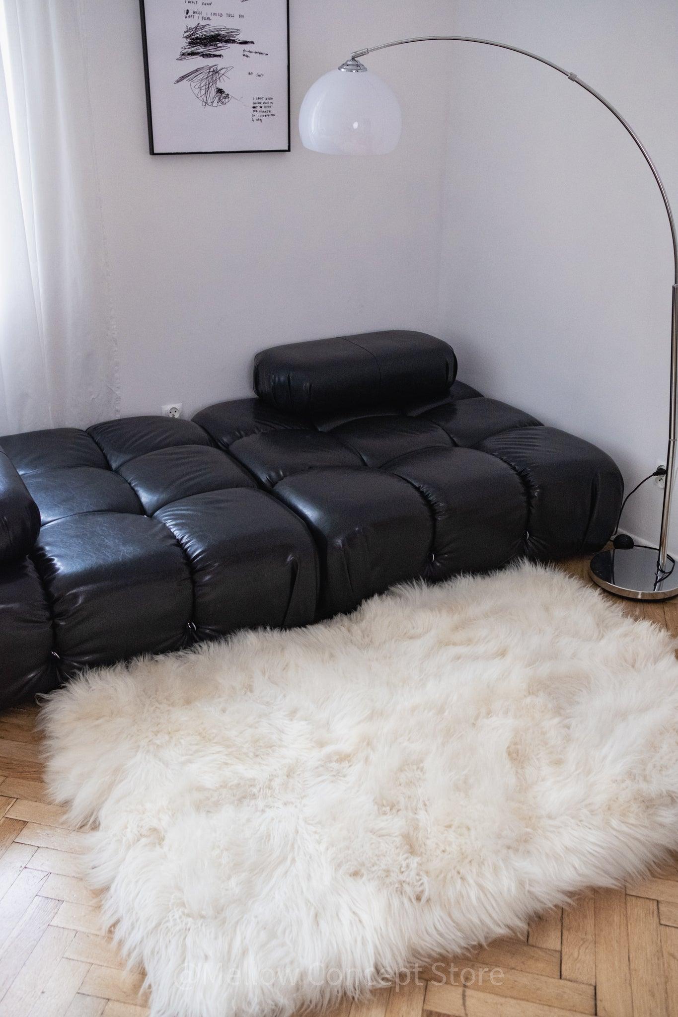 Natural Sheepskin Ivory Carpet Rectangle