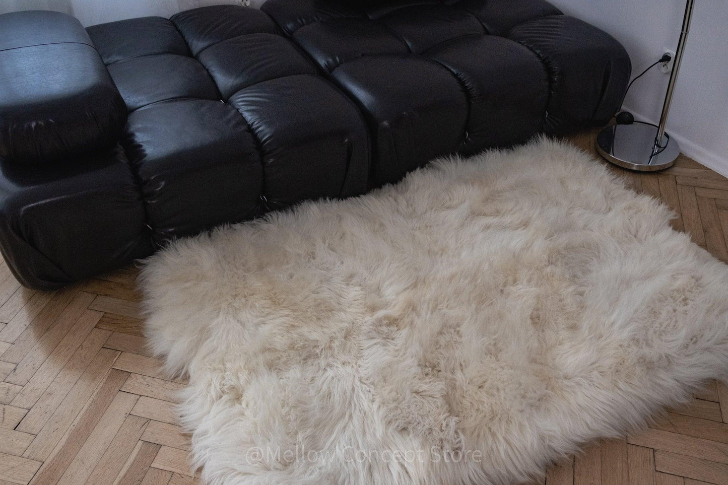 Natural Sheepskin Ivory Carpet Rectangle