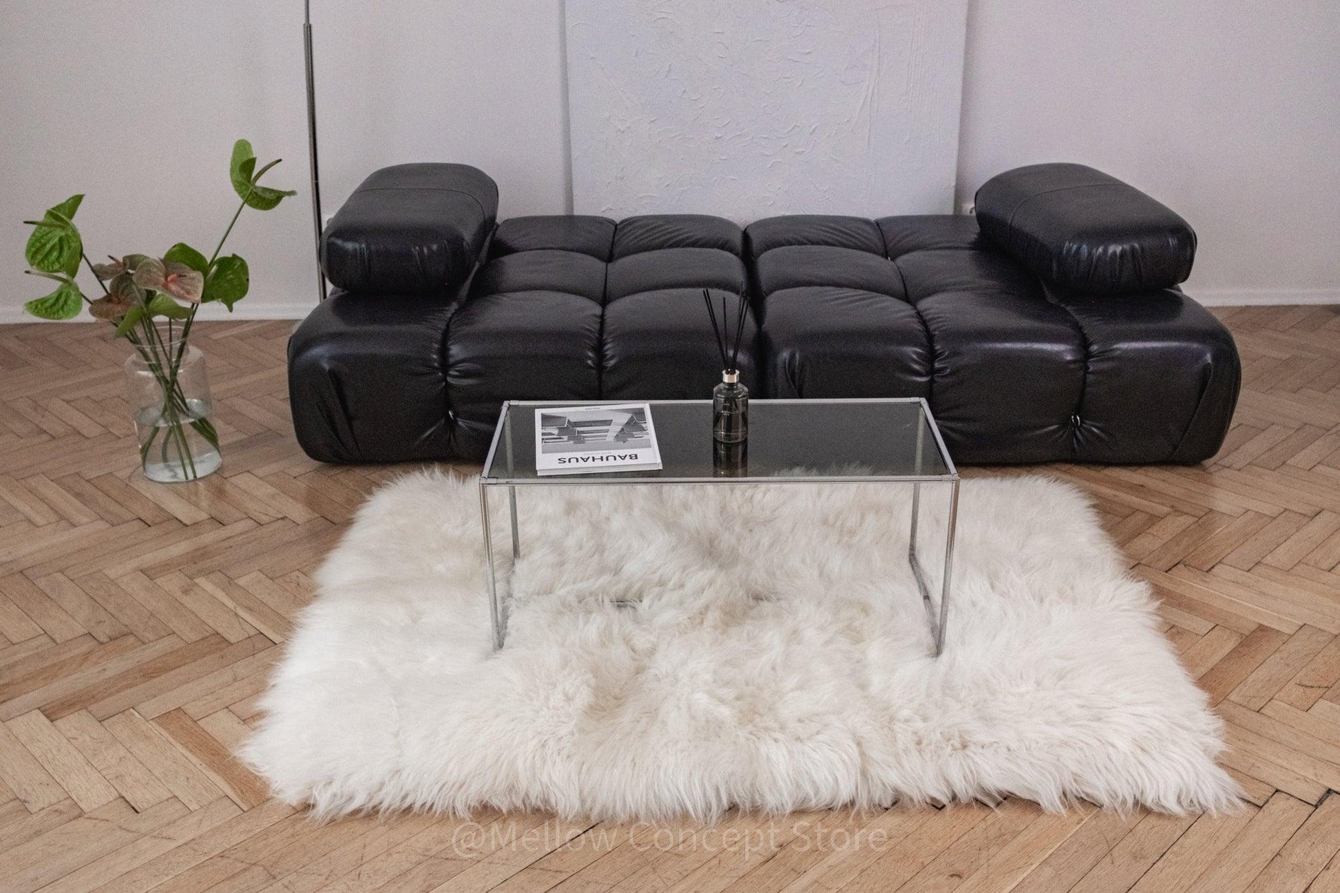 Natural Sheepskin Ivory Carpet Rectangle