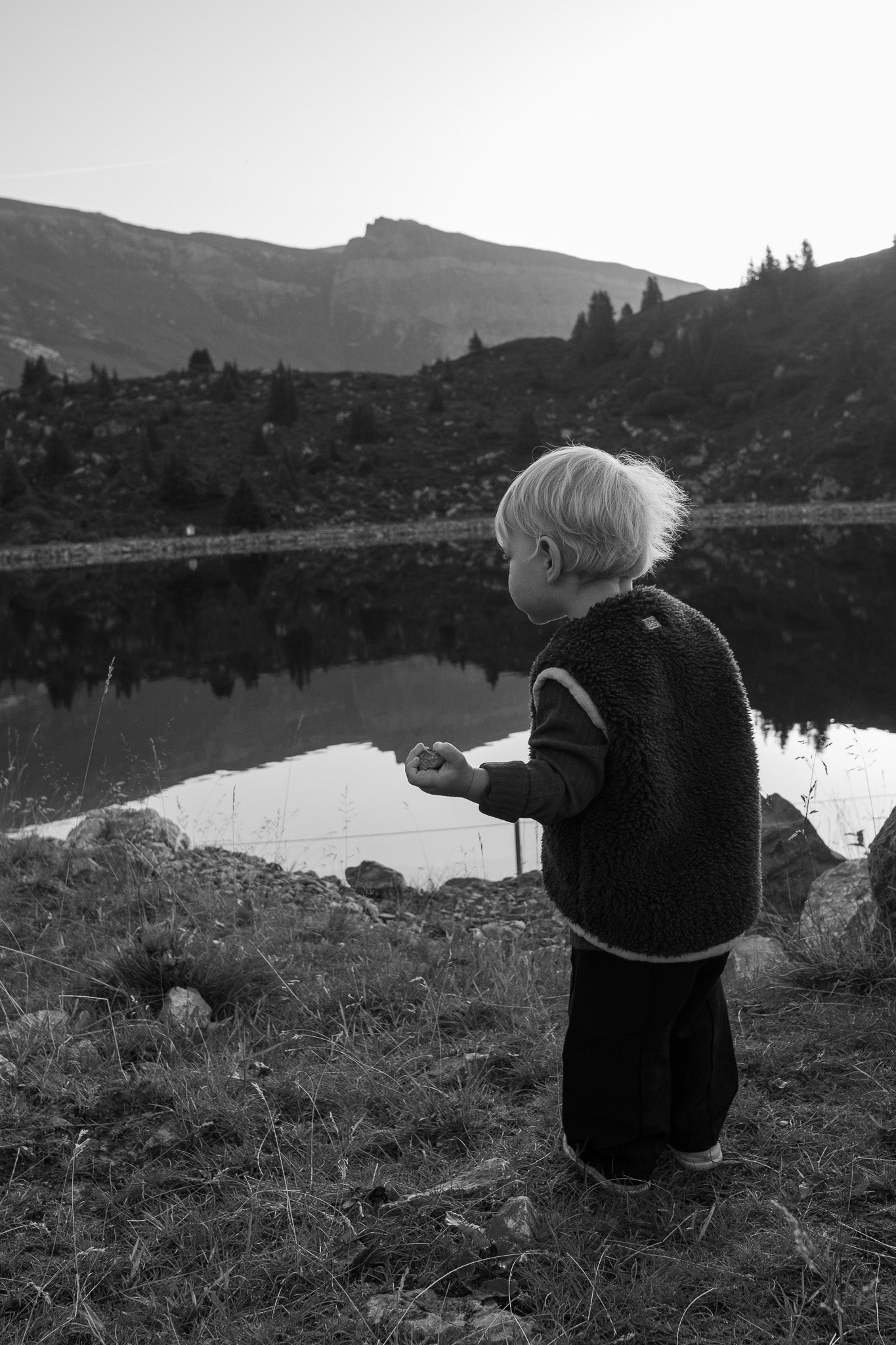 Baby/Kid Virgin Wool Vest Charcoal