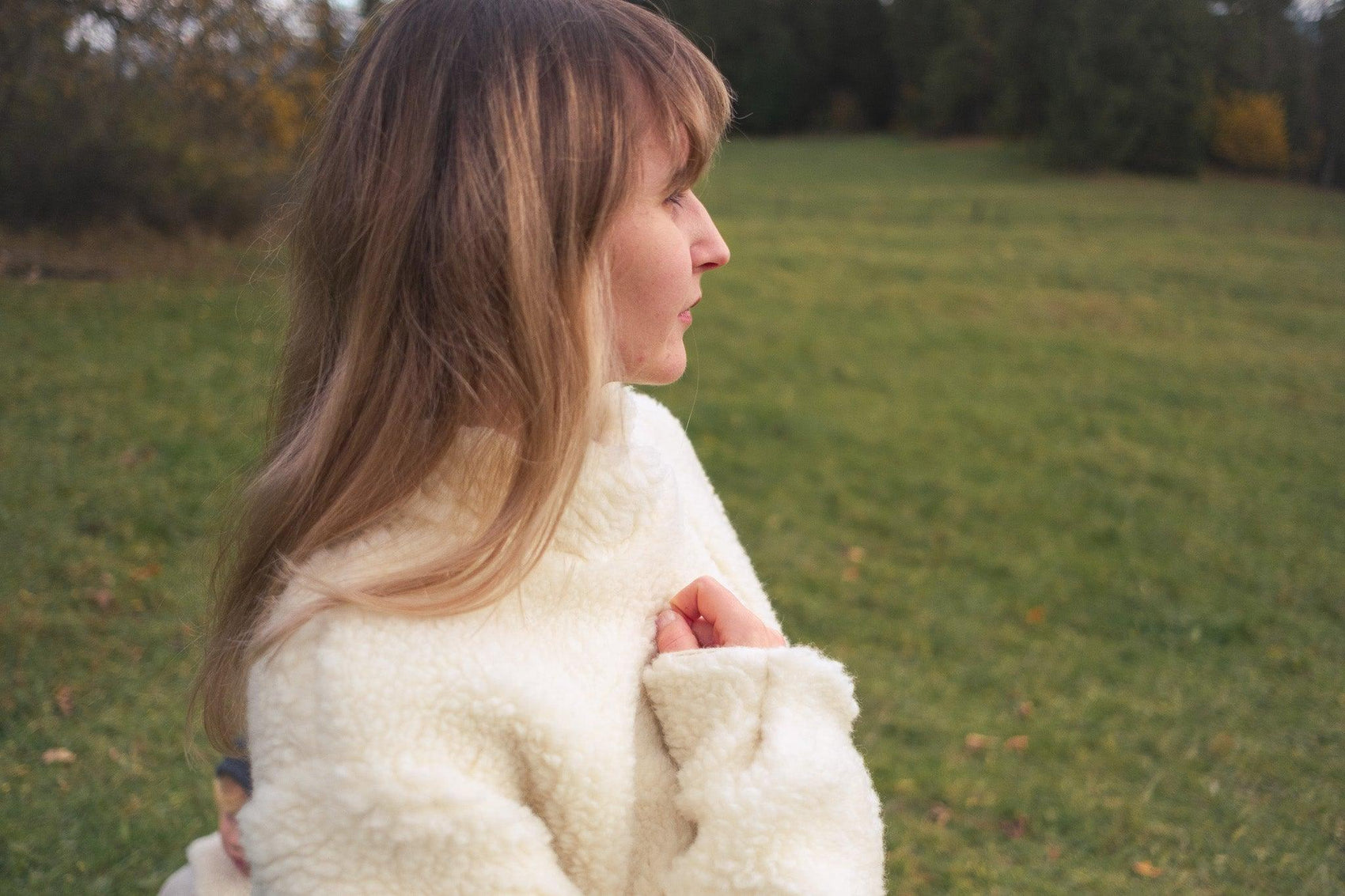 Wolljacke für Damen - Weiß