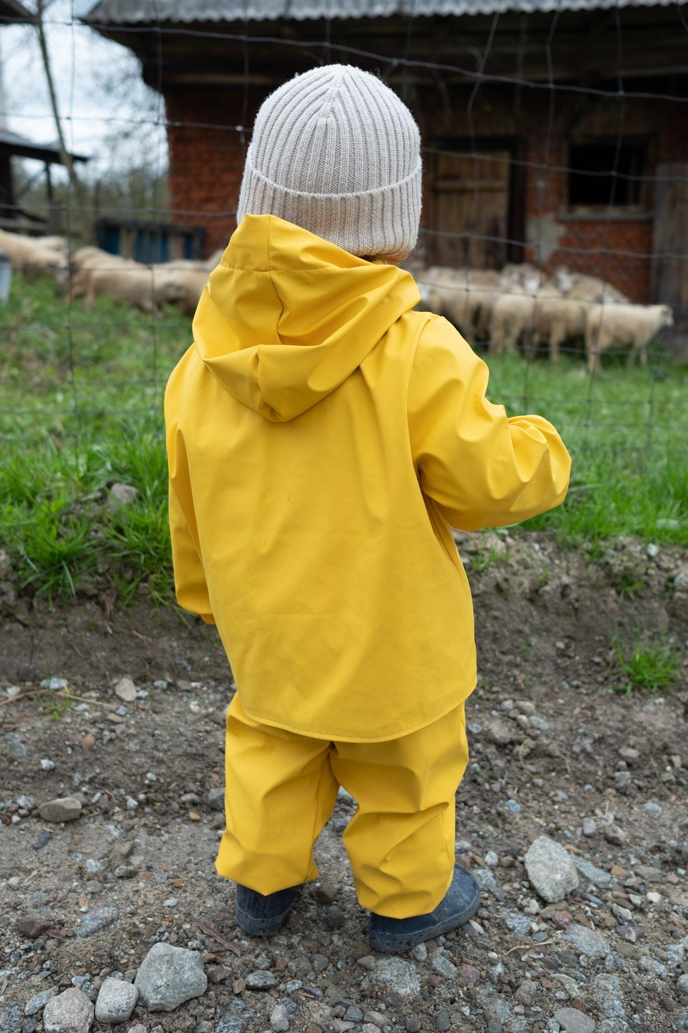 Wasserdichtes Baby-/Kinderkleidungsset - Gelb