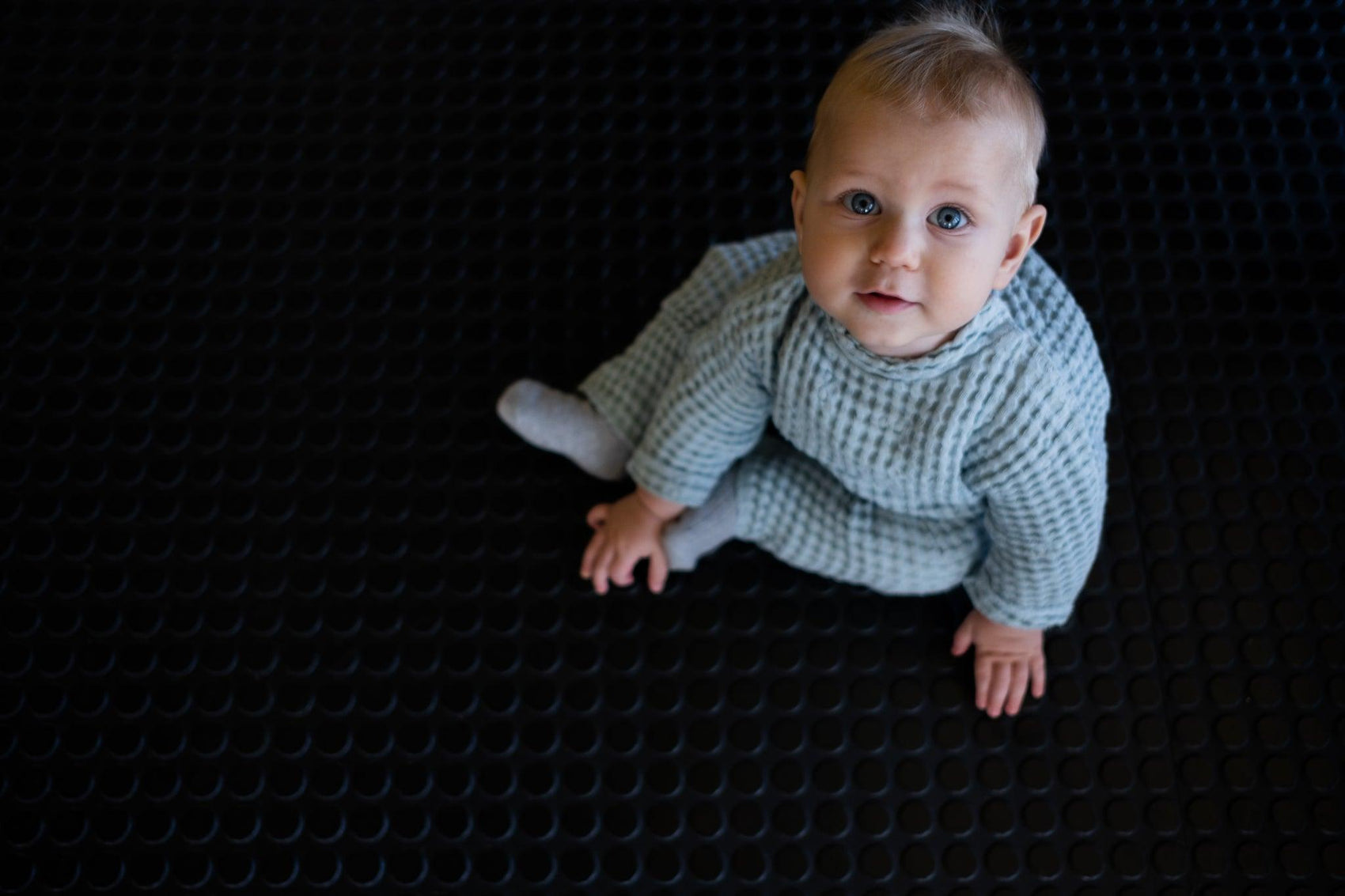 Leinen Baby/Kinder Kleidungsset - Blau