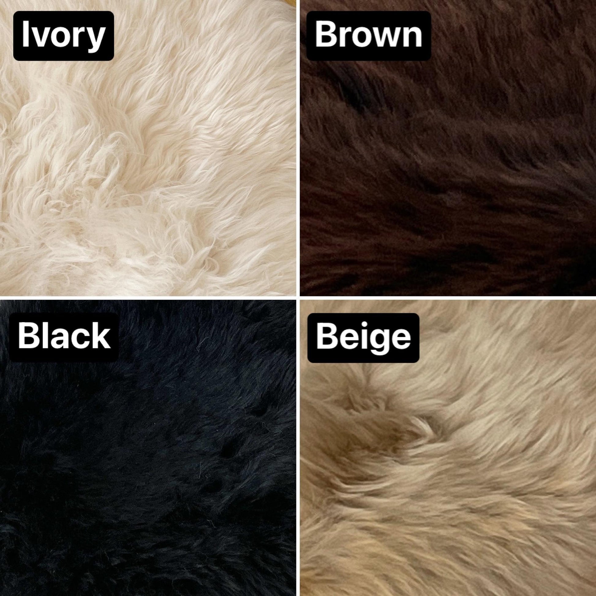 Natural Sheepskin Stool Cover