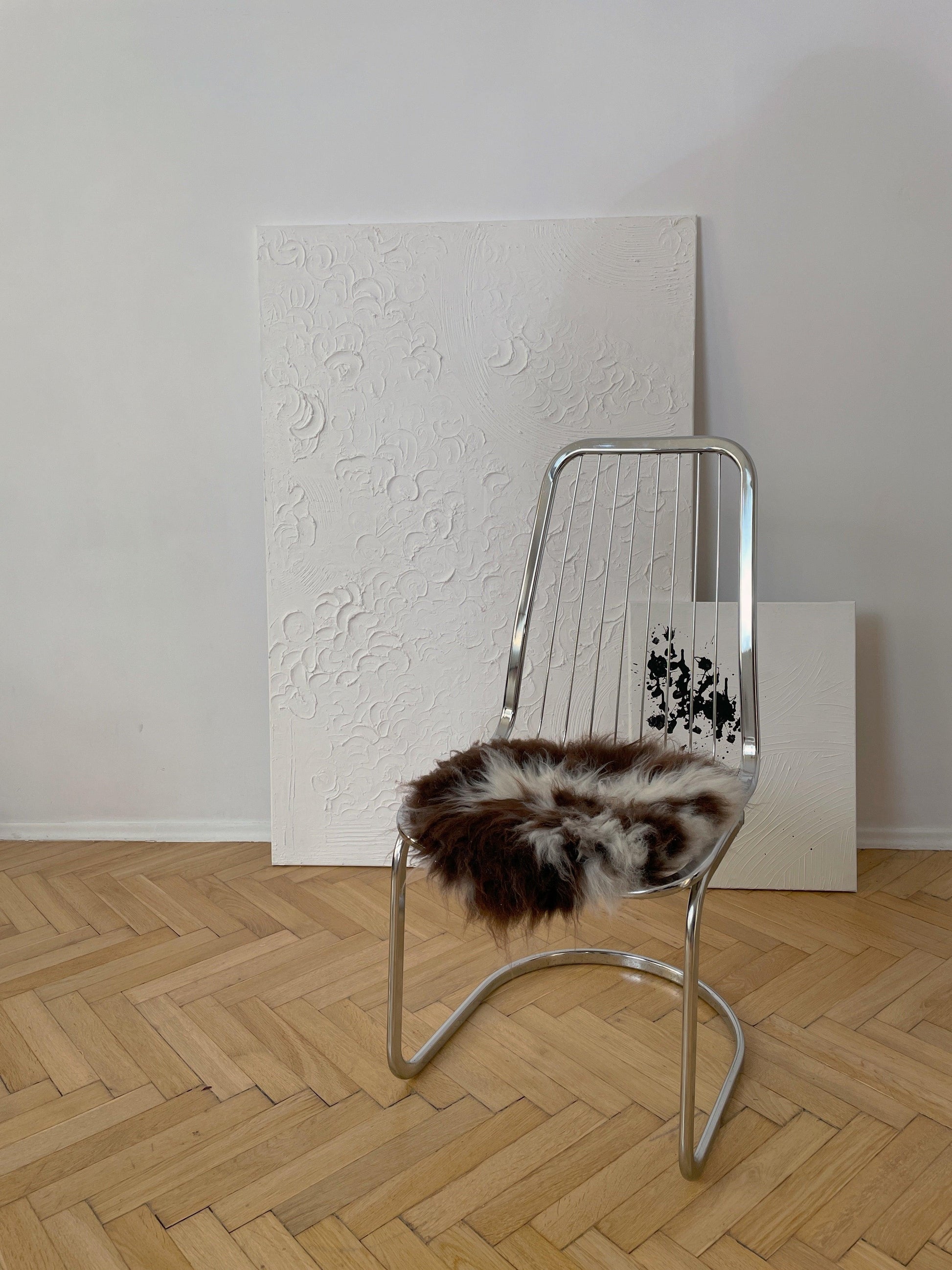 Natural Sheepskin Stool Cover