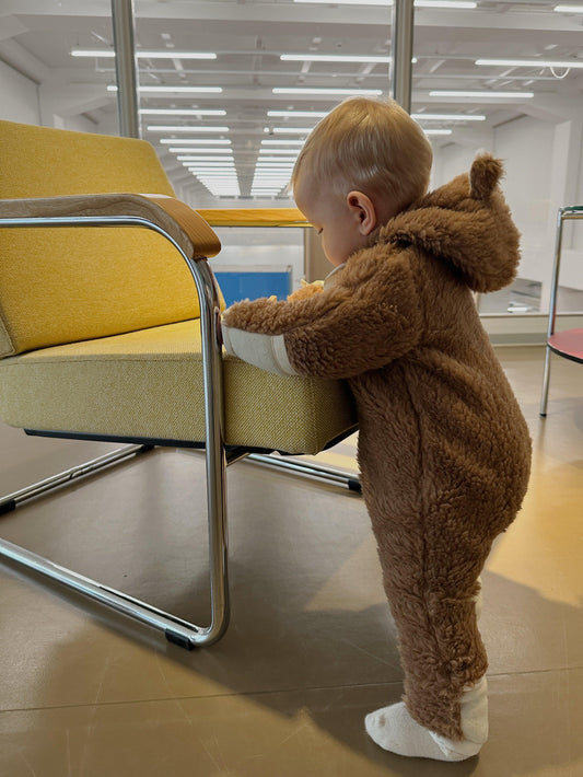 Baby/Kid Brown Virgin Wool Overall