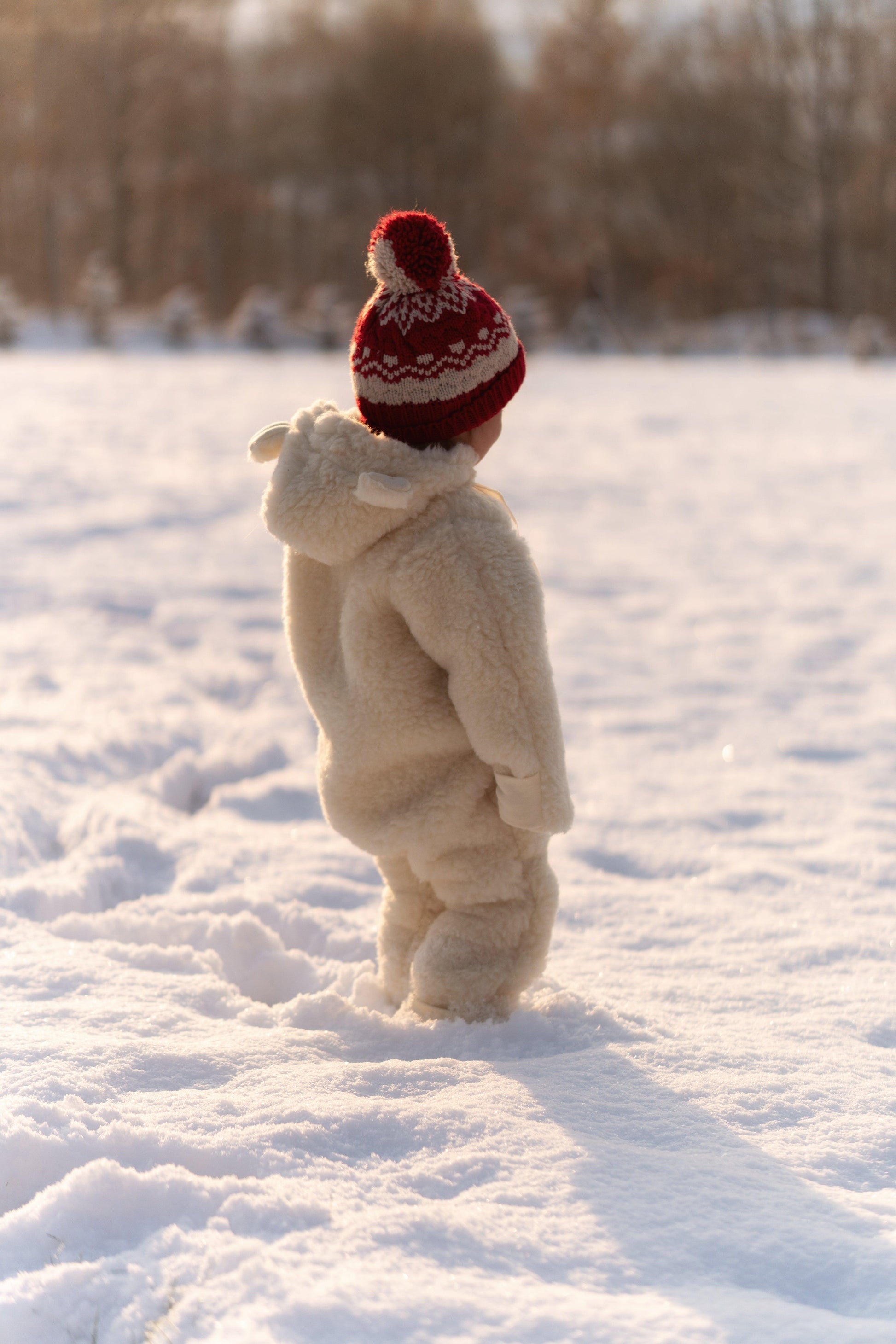 Baby/Kid Virgin White Wool Overall