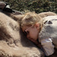 Greige Natural Sheepskin Stroller Liner
