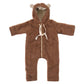 Baby/Kid Brown Virgin Wool Overall