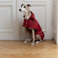 Water repellent Dog Trench Burgundy Red Coat 