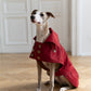 Water repellent Dog Trench Burgundy Red Coat 