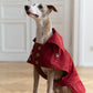 Water repellent Dog Trench Burgundy Red Coat 