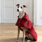 Water repellent Dog Trench Burgundy Red Coat 