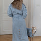 Water repellent Dog Trench Light Blue Coat