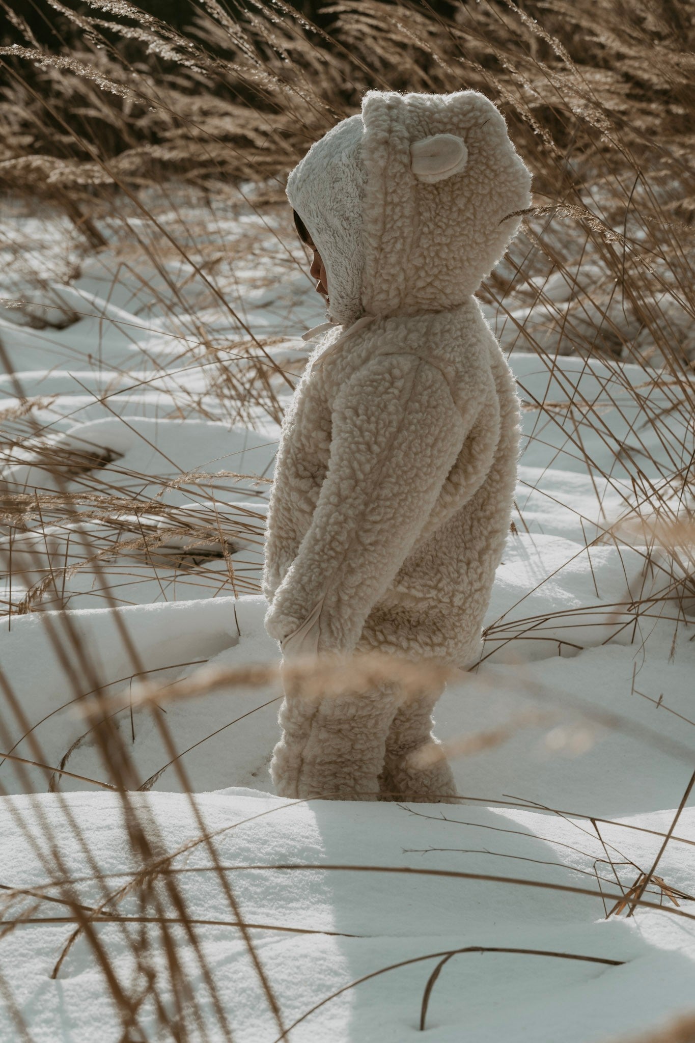 Baby/Kid Virgin White Wool Overall