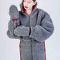 Woolen Women's Short Jacket Dark Grey