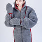 Adult Natural Wool Grey Mittens / Gloves 