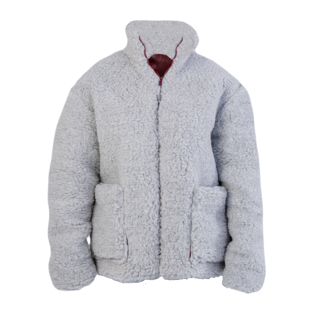 Woolen Women's Short Jacket  Beige