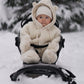 Baby/Kid Virgin White Wool Overall