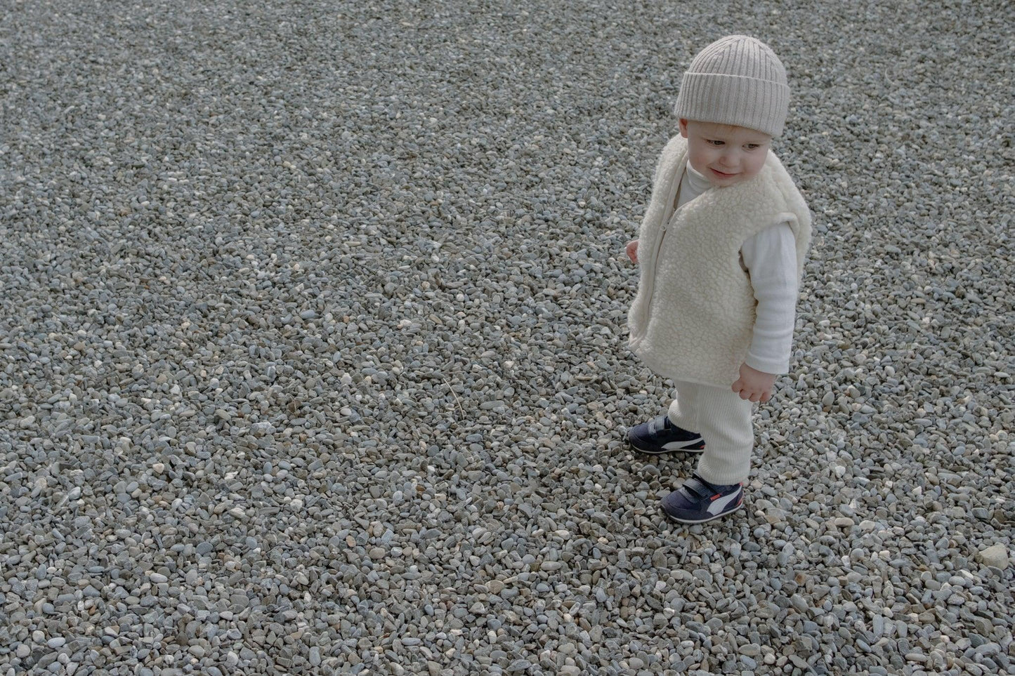 Baby/Kid Virgin Wool Vest  White