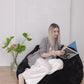 Natural Sheepskin Beanbag Black
