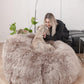 Natural Sheepskin Beanbag Greige