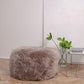 Natural Sheepskin Pouf / Ottoman Greige