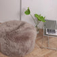 Natural Sheepskin Pouf / Ottoman Greige