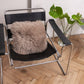 Square Natural Sheepskin Pillow Greige