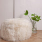 Natural Sheepskin Pouf / Ottoman White
