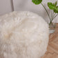 Natural Sheepskin Pouf / Ottoman White