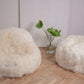 Natural Sheepskin Pouf / Ottoman White