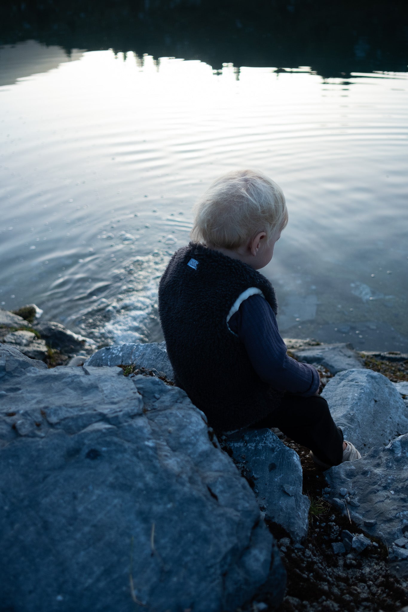 Baby/Kid Virgin Wool Vest Charcoal