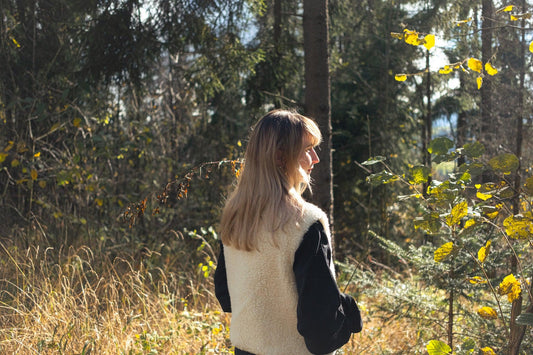 Wollweste für Damen - Weiß