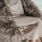 Natural Sheepskin Beanbag Greige