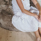 Natural Sheepskin Pouf / Ottoman Greige