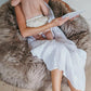 Natural Sheepskin Beanbag Greige