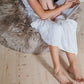 Natural Sheepskin Beanbag Greige