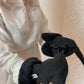 Waterproof Natural Wool Stroller Hand Muffs Black&Charcoal
