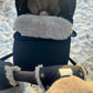 Black Natural Sheepskin Stroller Sleeping Bag