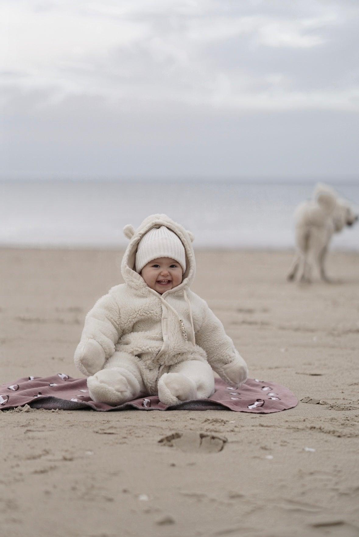 Baby/Kid Virgin White Wool Overall