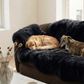 Genuine Black Sheepskin Couch Cover for Dogs — Natural Sofa Protector (Plastic-Free)