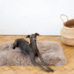 Square or Rectangular Natural Sheepskin Pet Mat Greige