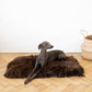 Square or Rectangular Natural Brown Sheepskin Pet Mat 