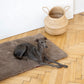 Square or Rectangular Natural Woolen Pet Mat Beige